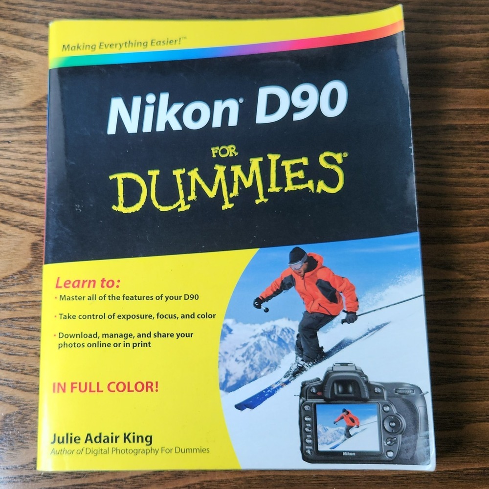 Nikon D90 For‎ Dummies Guide Book Photography Techniques Full Color